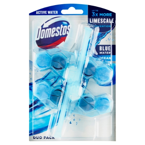 Domestos Power 5+ Active Blue Water Ocean tuhý WC blok 2 x 53g