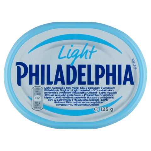 Philadelphia Light pasterizovaný polotučný měkký nezrající sýr 125g