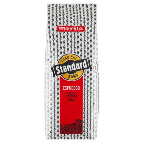 Marila Standard Espresso pražená zrnková káva 500g